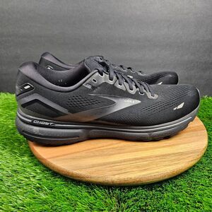 Brooks Ghost 15 Triple Black Running Shoes Sneakers Men's Size 14 1103931D020